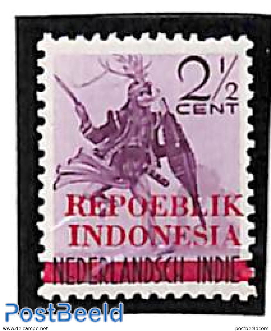 Indonesia 1945 2.5c, Stamp Out Of Set, Mint NH, Performance Art - Dance & Ballet - Danza
