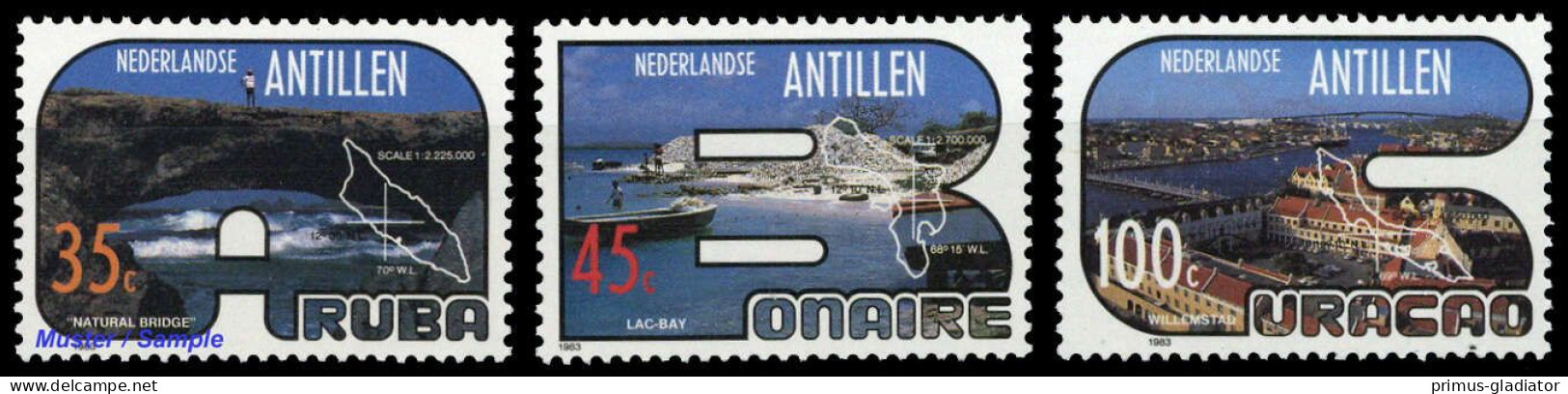 1983, Niederländische Antillen, 490-92, ** - West Indies