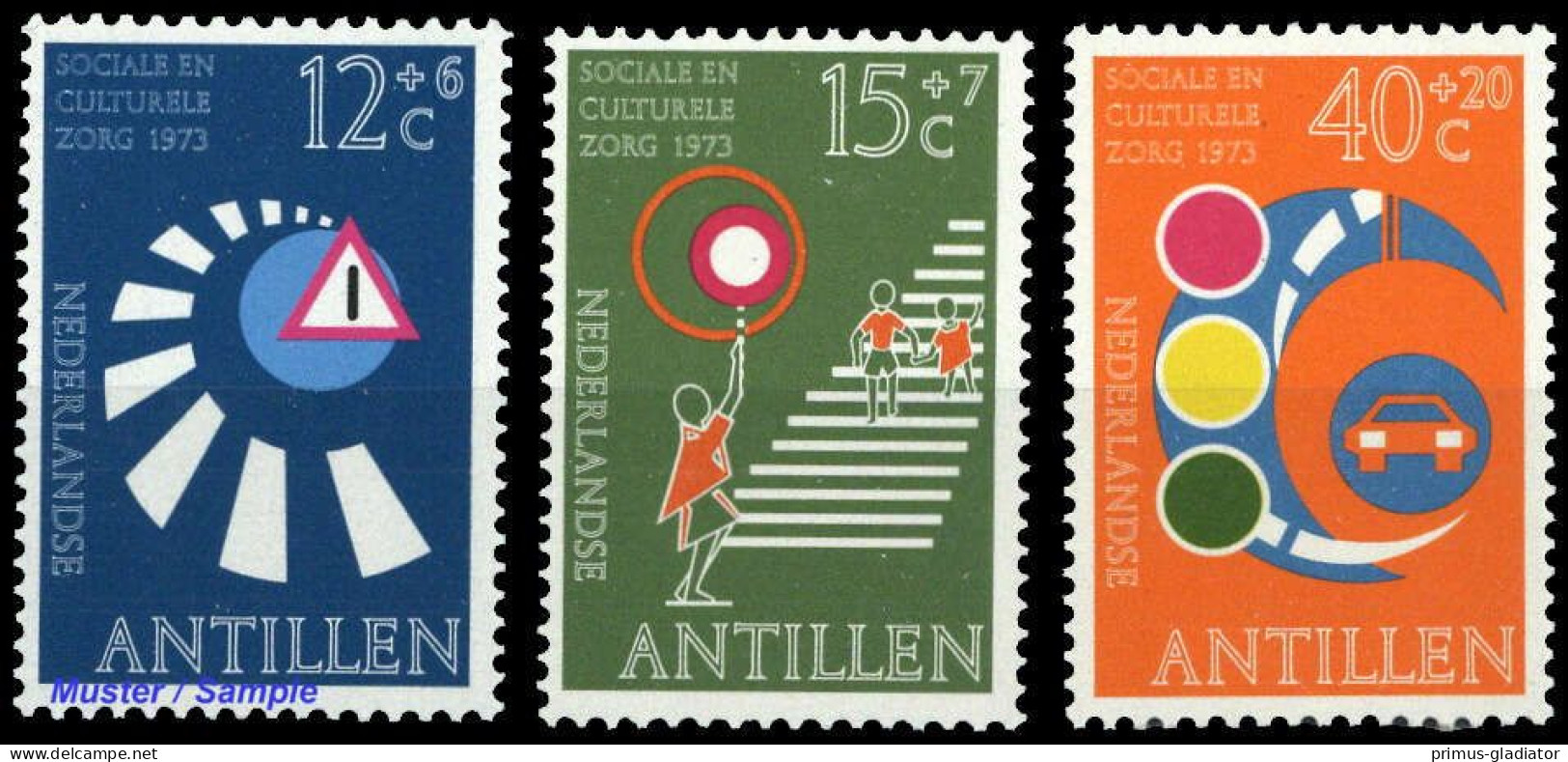 1973, Niederländische Antillen, 263-65, ** - Antilles