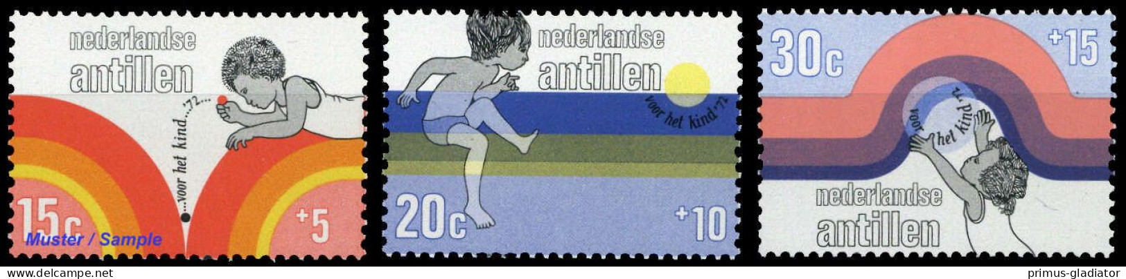 1972, Niederländische Antillen, 251-53, ** - Antilles