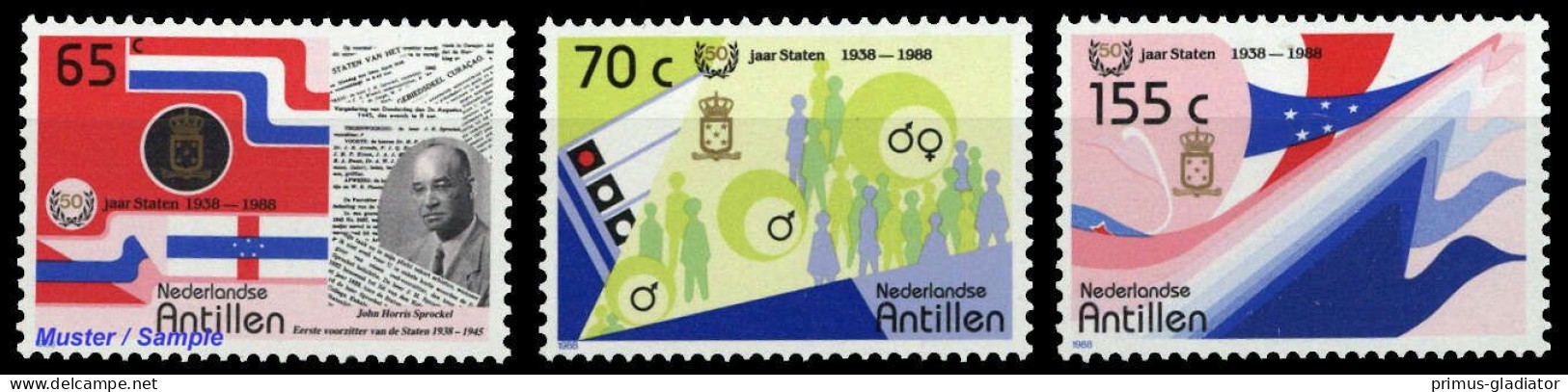 1988, Niederländische Antillen, 632-34, ** - Antillen