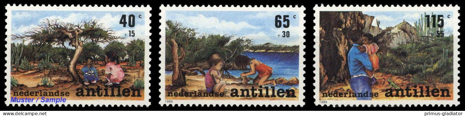 1989, Niederländische Antillen, 664-66, ** - Antilles