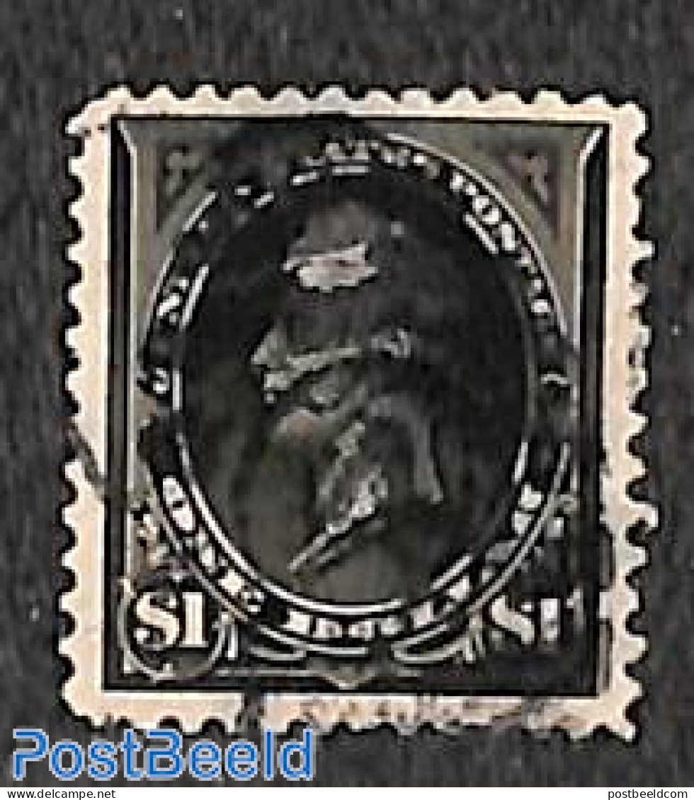 United States Of America 1894 1$, Without WM, Used, Stamp Out Of Set, Used Stamps - Usados