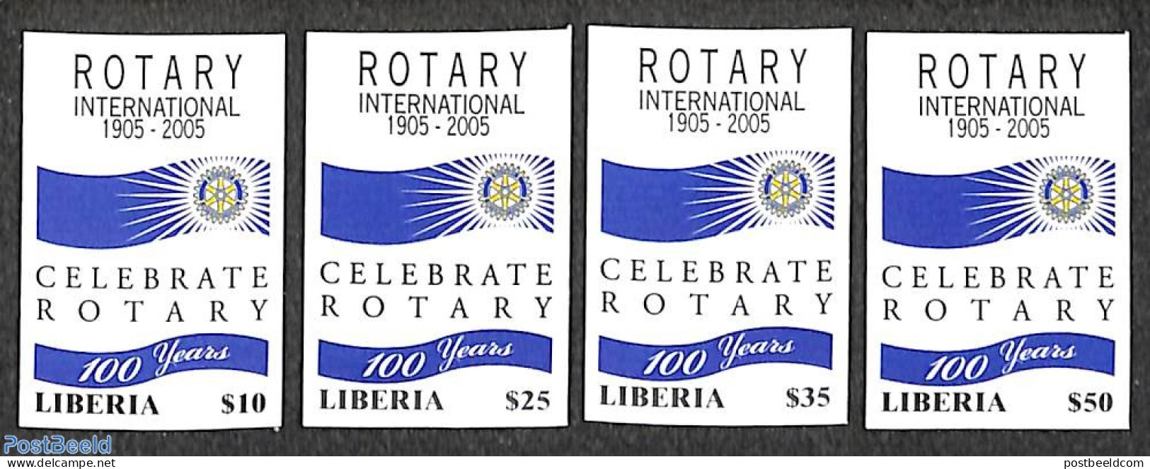 Liberia 2005 Rotary Centenary 4v, Imperforated, Mint NH, Various - Rotary - Rotary, Club Leones