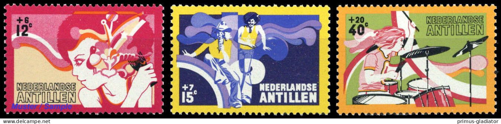 1974, Niederländische Antillen, 281-83, ** - West Indies