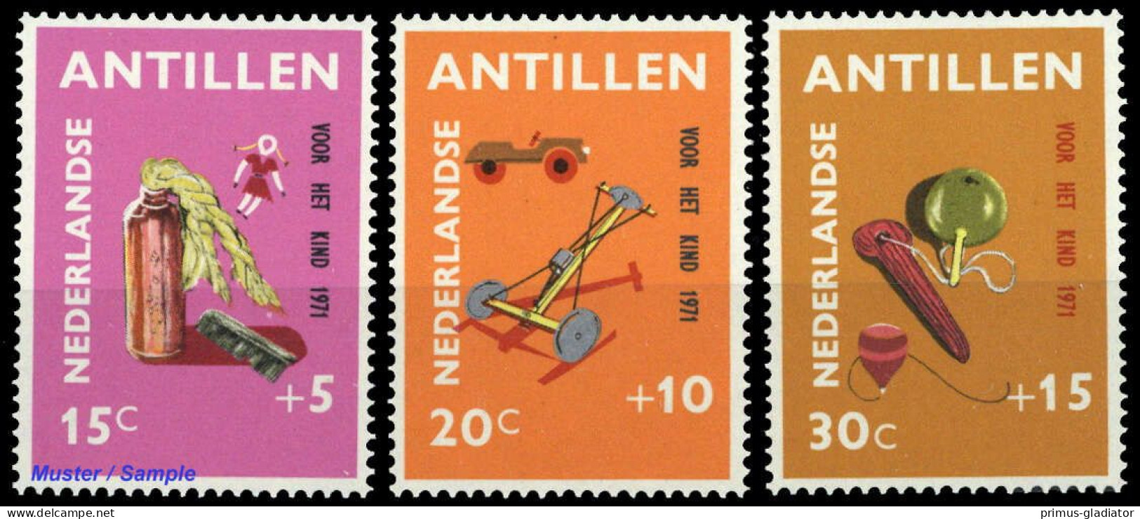 1971, Niederländische Antillen, 236-38, ** - Antillen