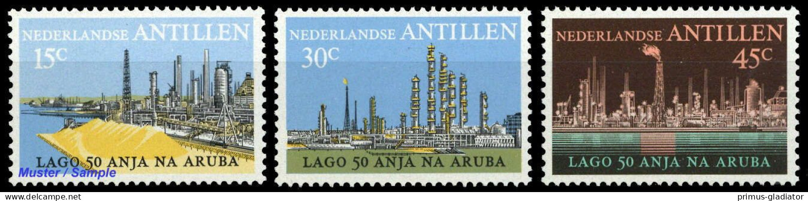 1974, Niederländische Antillen, 284-86, ** - West Indies