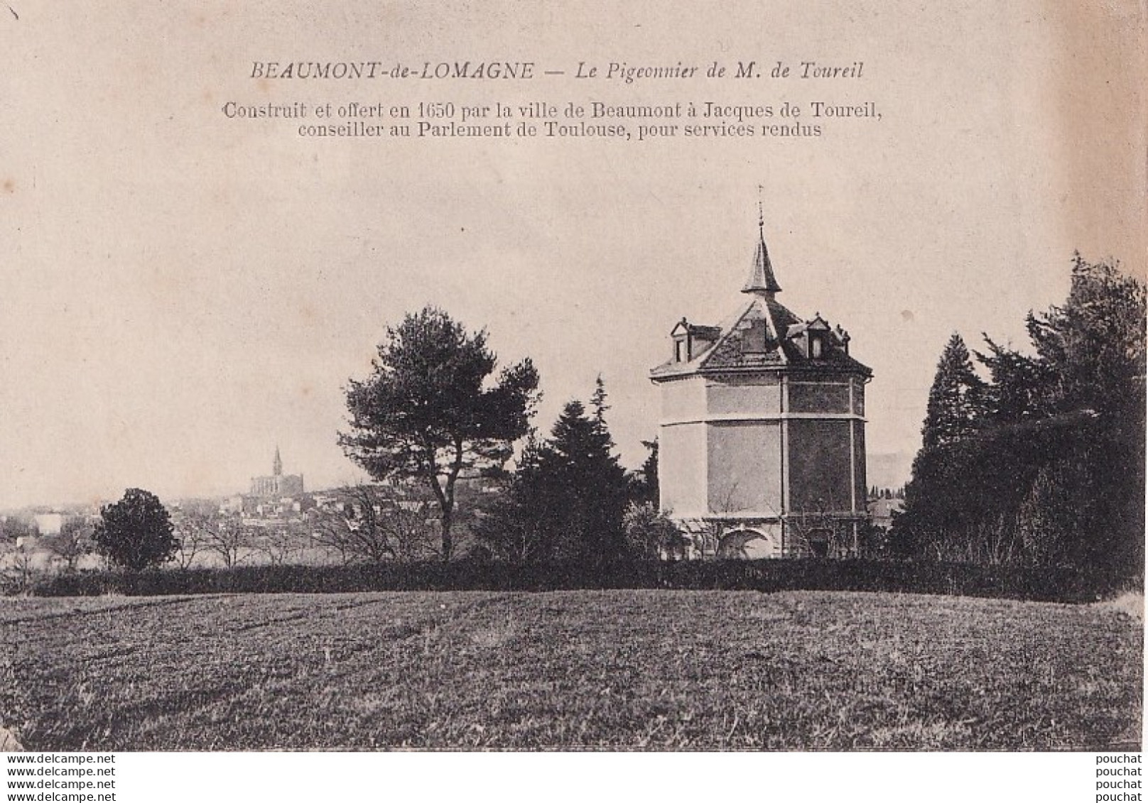 A1-82) BEAUMONT DE LOMAGNE - LE PIGEONNIER DE  M. DE TOUREIL - 2 SCANS - Beaumont De Lomagne