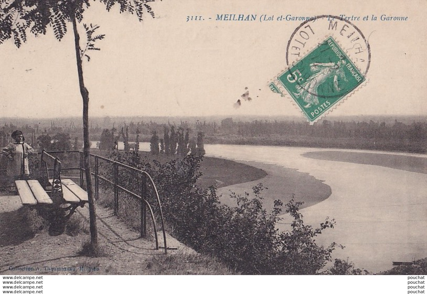 A17-47) MEILHAN (LOT ET GARONNE) LE TERTRE ET LA  LA GARONNE - ( ANIMEE )  - Meilhan Sur Garonne