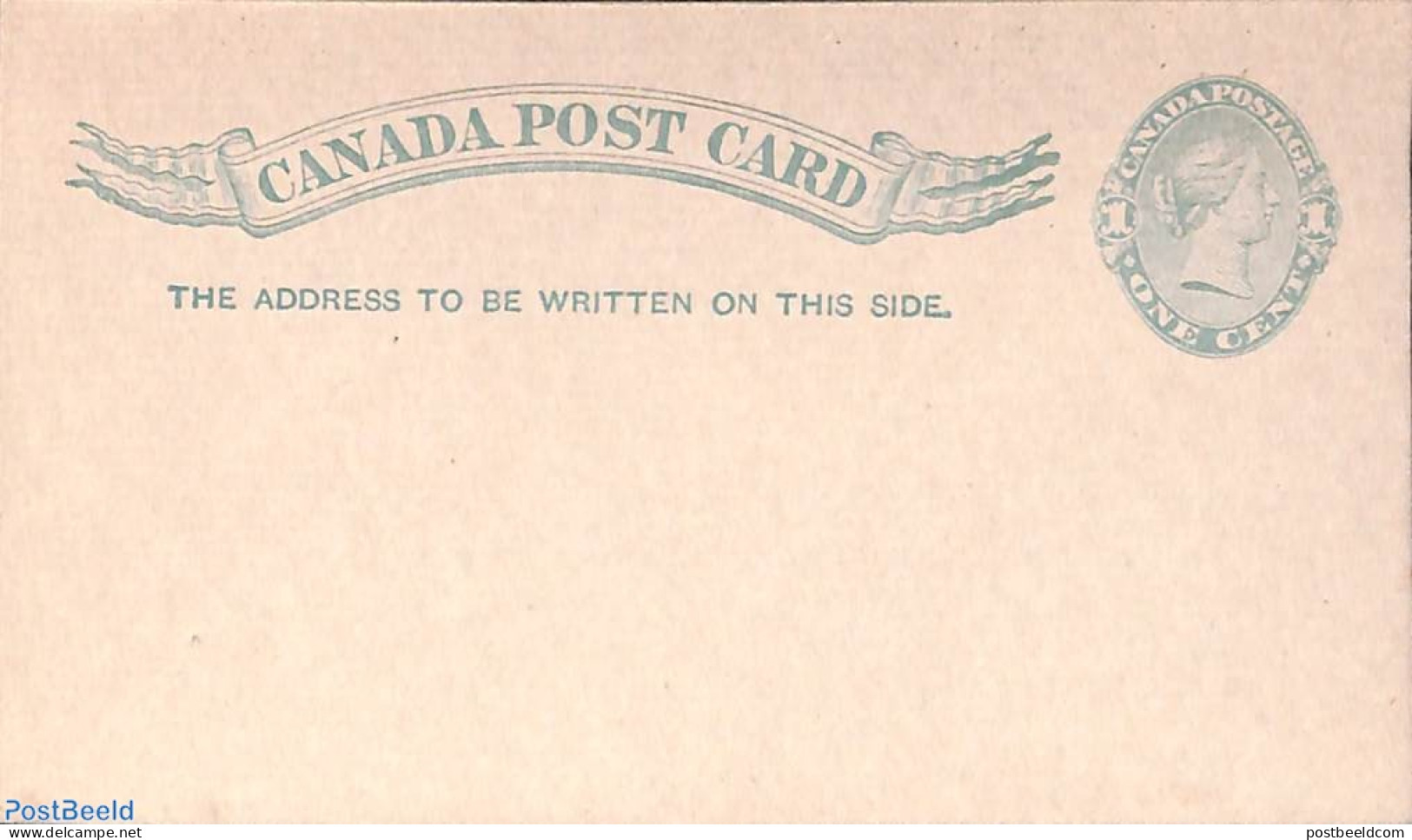 Canada 1887 Postcard 1c, Slate Blue, Unused Postal Stationary - Lettres & Documents
