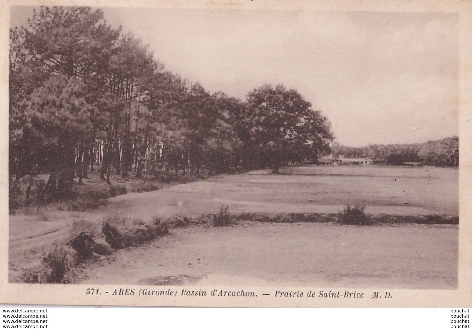 A20-33) ARES (GIRONDE) BASSIN D ' ARCACHON - PRAIRIE DE SAINT BRICE   - ( OBLITERATION DE 1947 - 2 SCANS ) - Arès