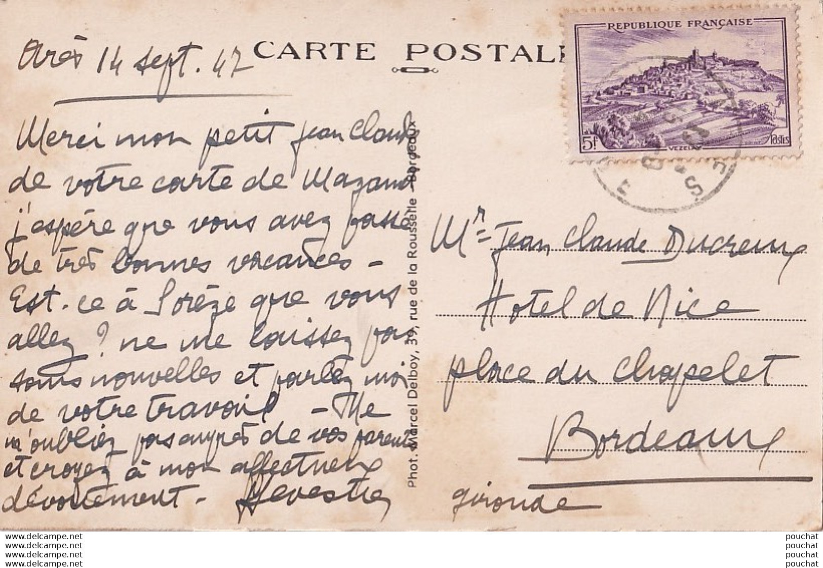 A20-33) ARES (GIRONDE) BASSIN D ' ARCACHON - PRAIRIE DE SAINT BRICE   - ( OBLITERATION DE 1947 - 2 SCANS ) - Arès