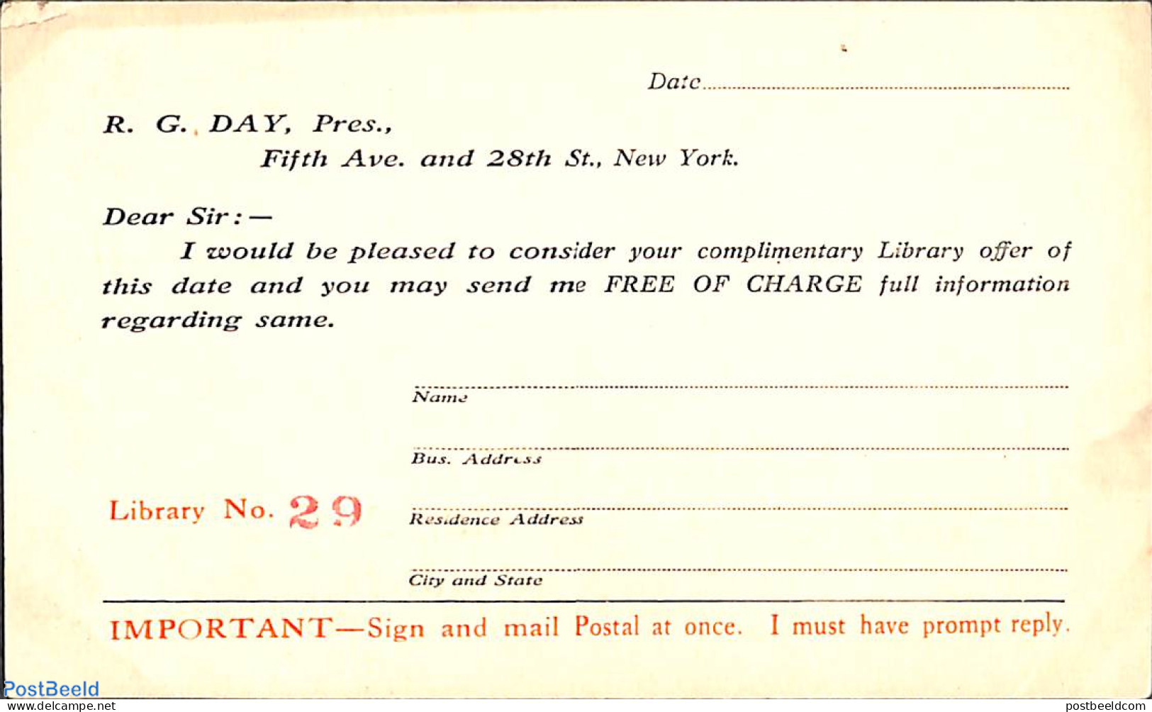 Canada 1903 Postcard 1c With Printed Business Information, Unused Postal Stationary - Cartas & Documentos