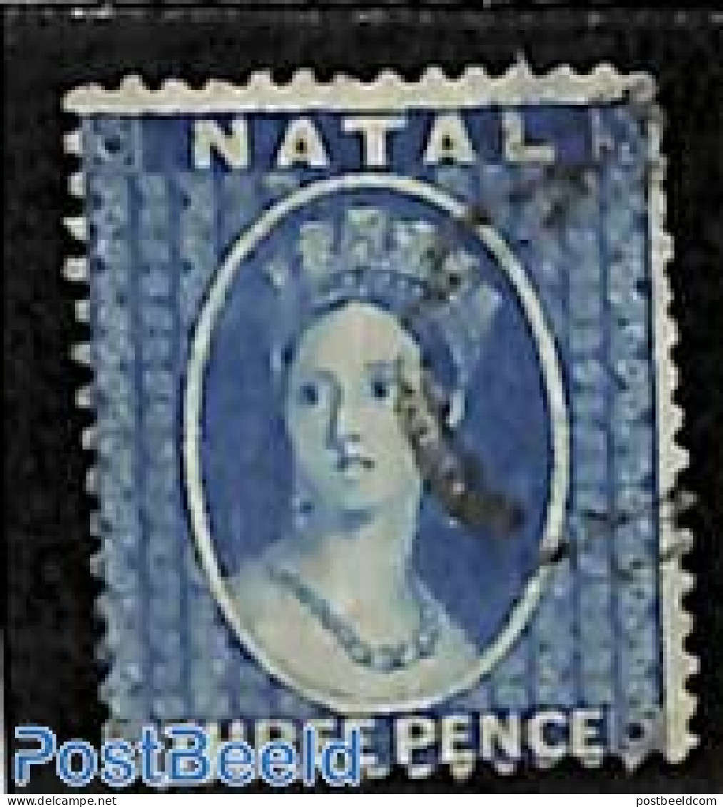 Natal 1859 3d, Perf. 14, No WM, Used, Used Stamps - Natal (1857-1909)