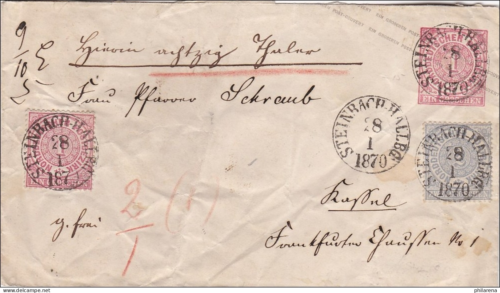 NDP: Brief Von Steinbach Hallberg 1870 - Covers & Documents