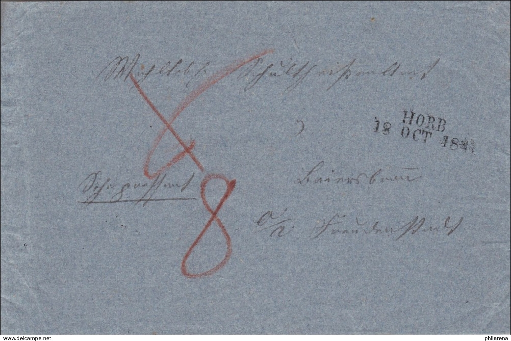 Württemberg: Brief Von Horb Nach Frankfurt 1841 - Brieven En Documenten