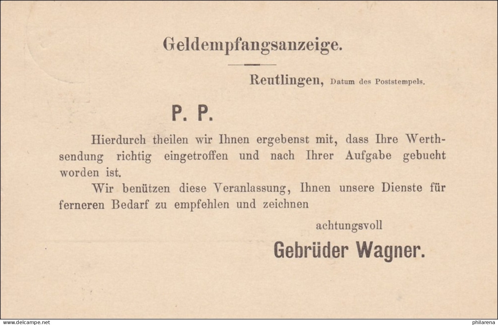 Württemberg: Ganzsache Drucksache Von Reutlingen - Bahnpost Nach Leutkirch 1900 - Covers & Documents
