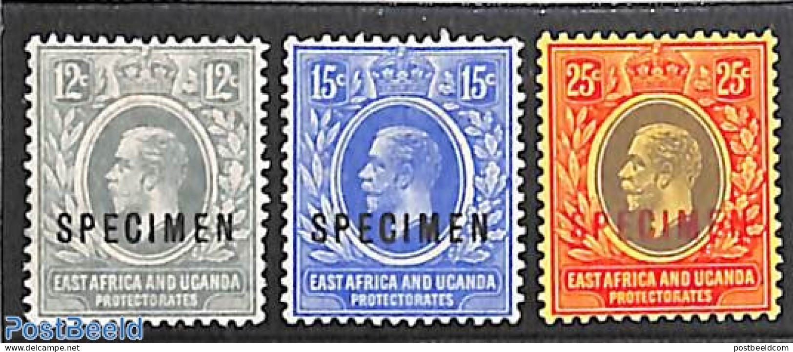 Kenia 1912 Lot With 3 SPECIMEN Stamps, Unused (hinged) - Andere & Zonder Classificatie