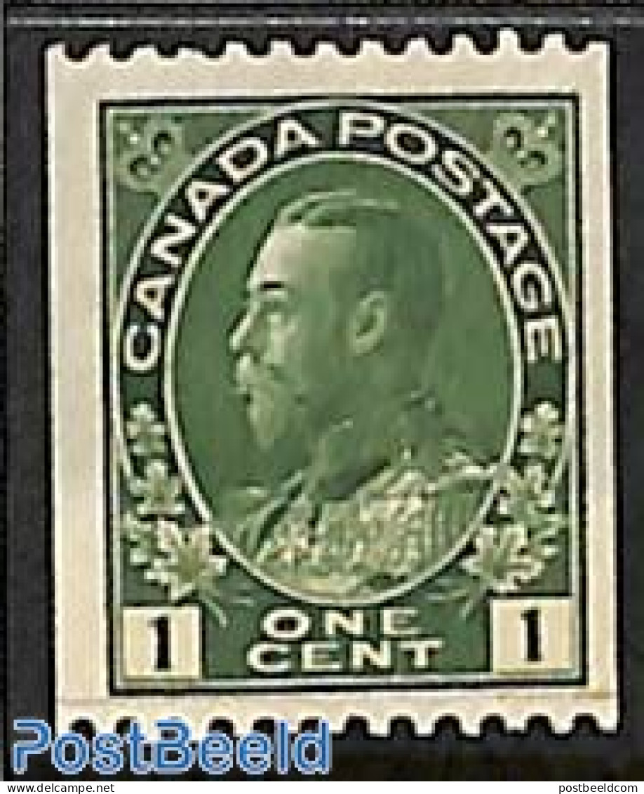 Canada 1911 1c, Coil Perf 12, Stamp Out Of Set, Unused (hinged) - Neufs