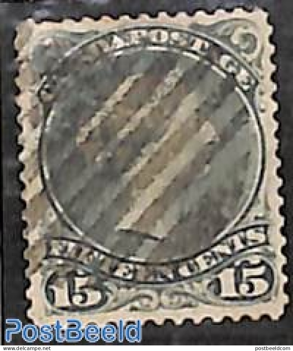 Canada 1868 15c Bluish Grey, Used, Used Stamps - Gebraucht