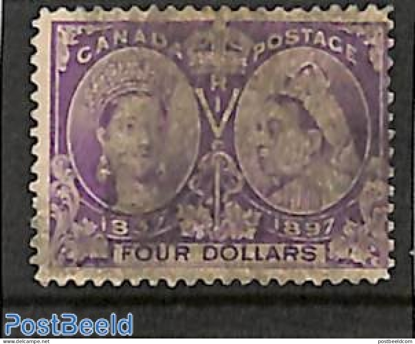Canada 1897 4$, Used, Used Stamps - Used Stamps