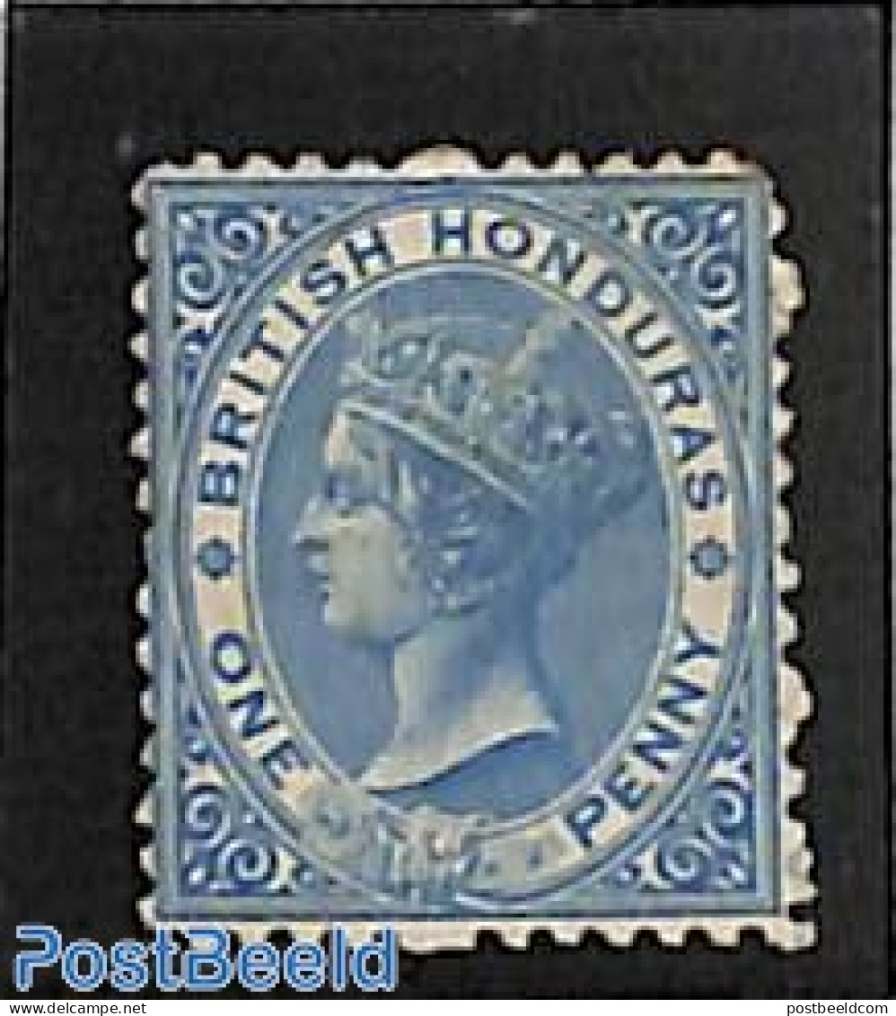 Belize/British Honduras 1872 1d, WM Crown-CC, Perf. 14, Unused, Unused (hinged) - British Honduras (...-1970)