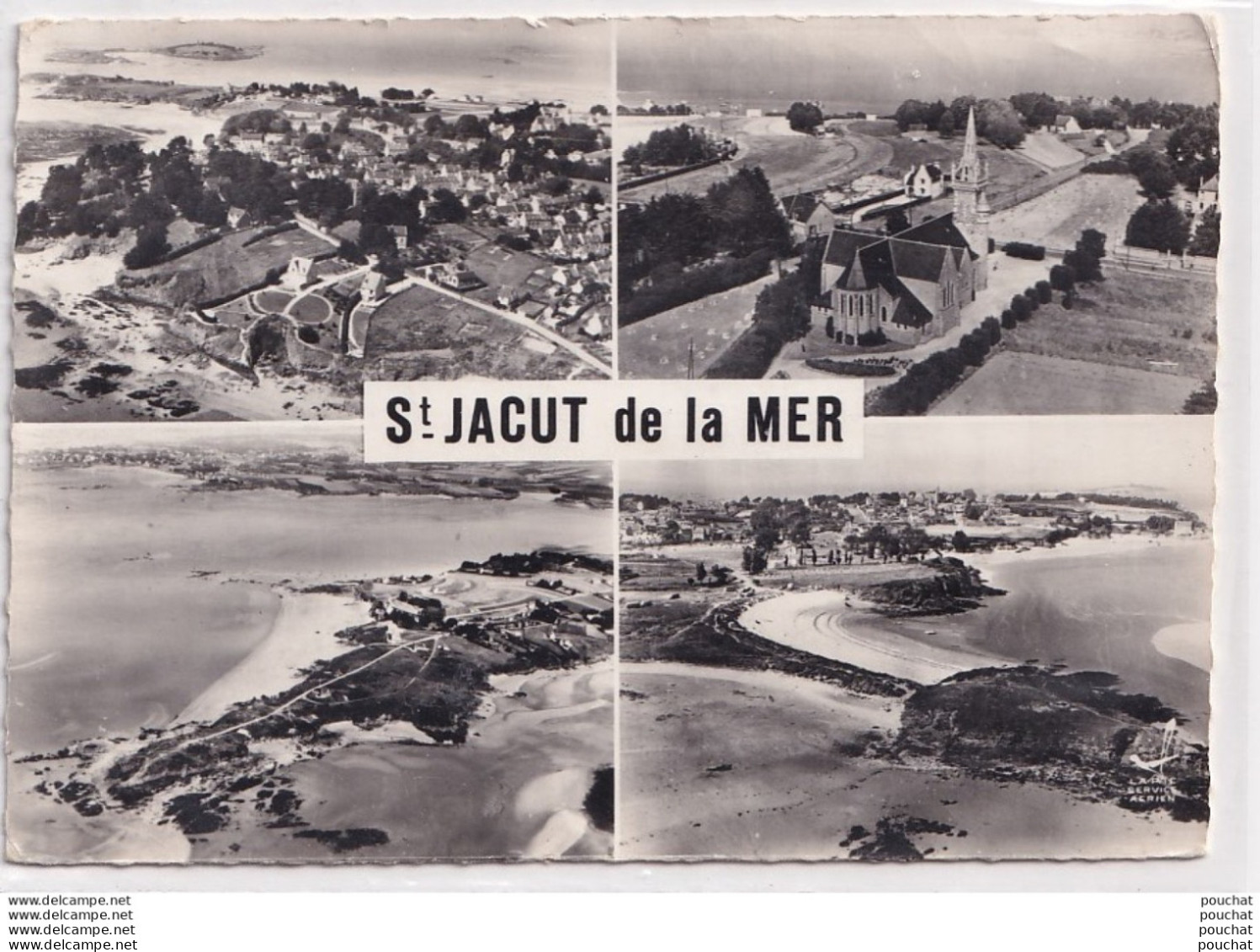 J20-22)  SAINT JACUT DE LA MER - EN AVION AU DESSUS DE ... 4 VUES AERIENNES DIVERSES  - ( 1970 - 2 SCANS ) - Saint-Jacut-de-la-Mer