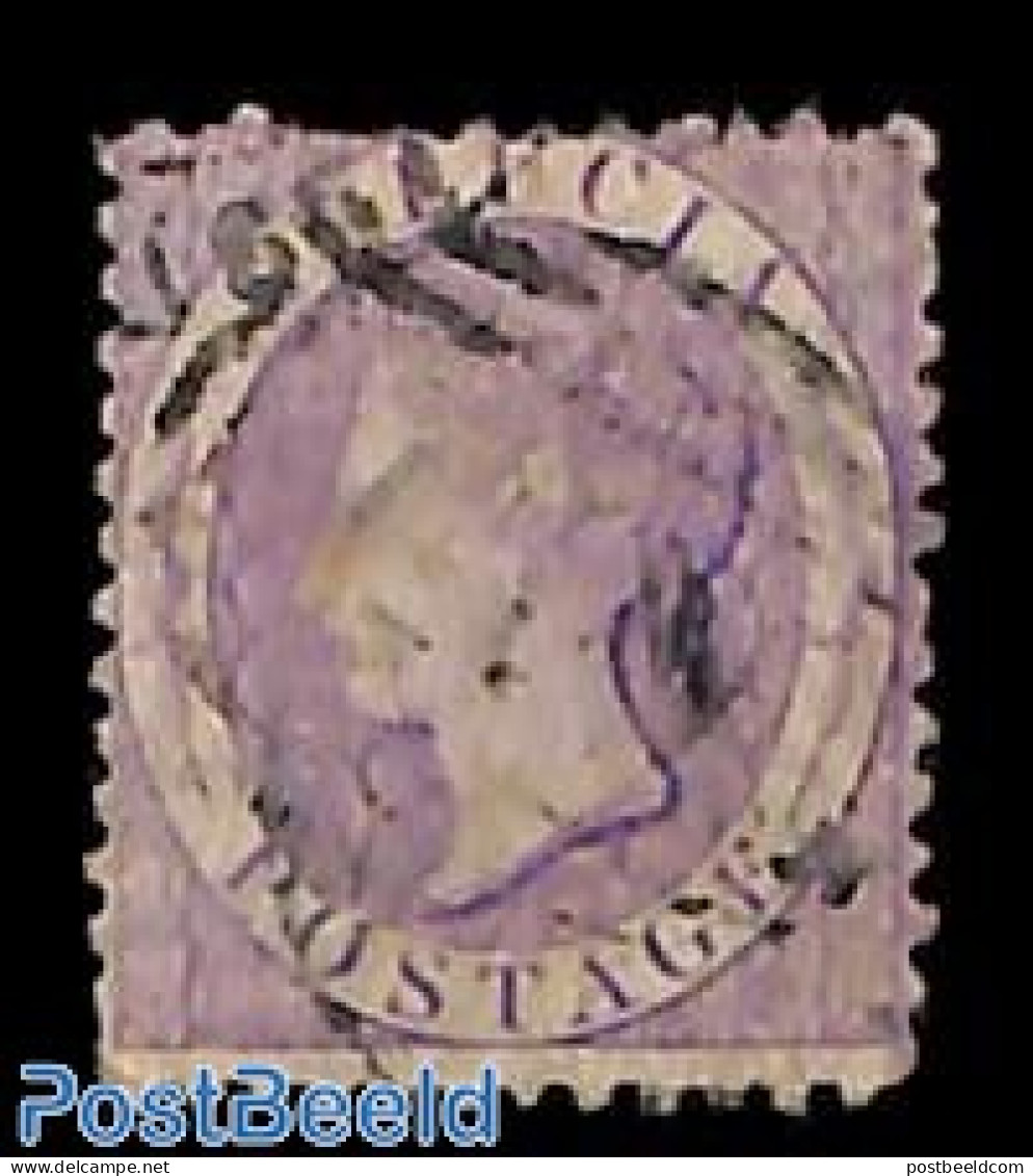 Saint Lucia 1864 6d Violet, Perf. 12.5, Used, Used Stamps - St.Lucie (1979-...)