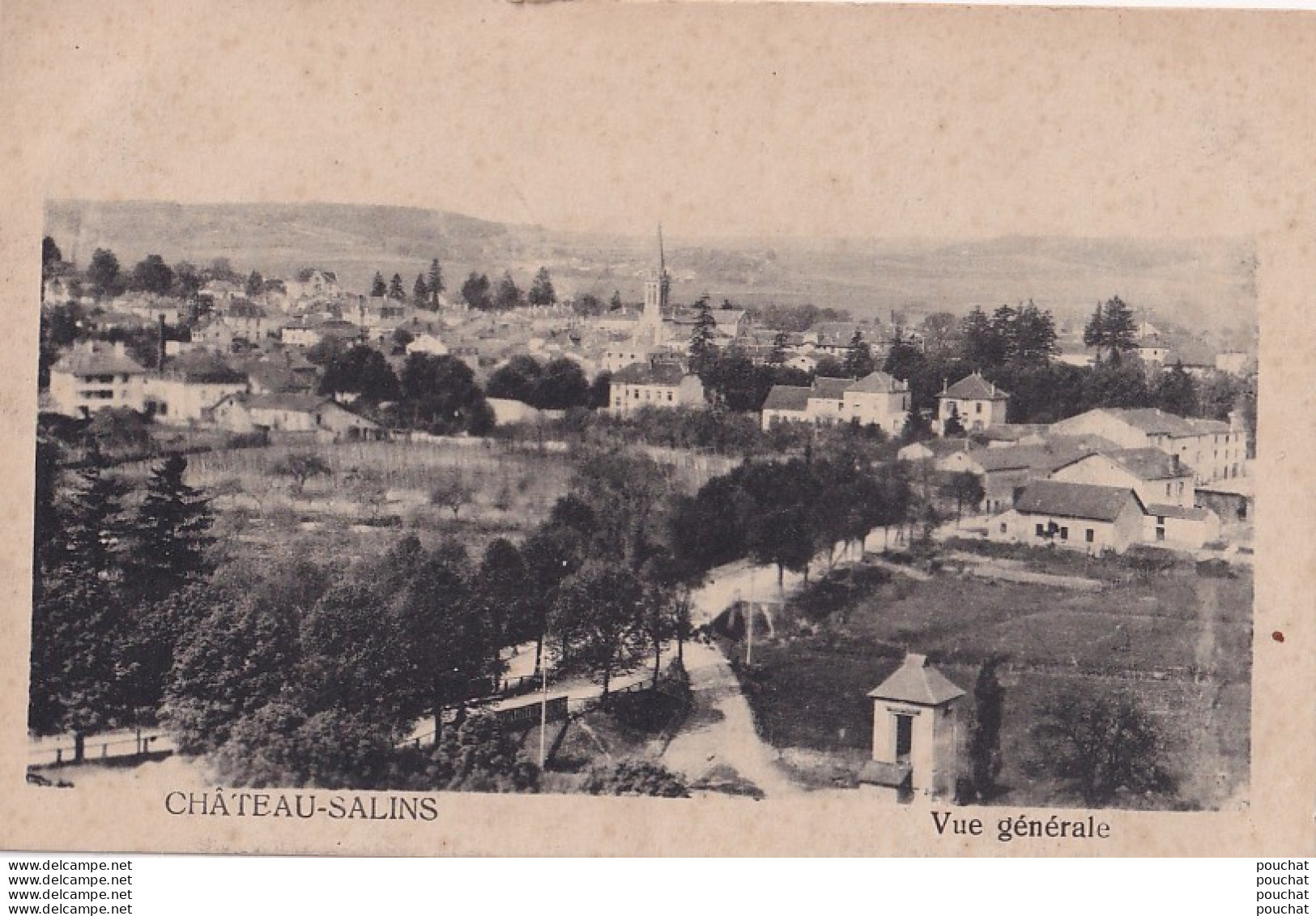 J23-57) CHATEAU SALINS -  VUE GENERALE  - ( 2 SCANS ) - Chateau Salins