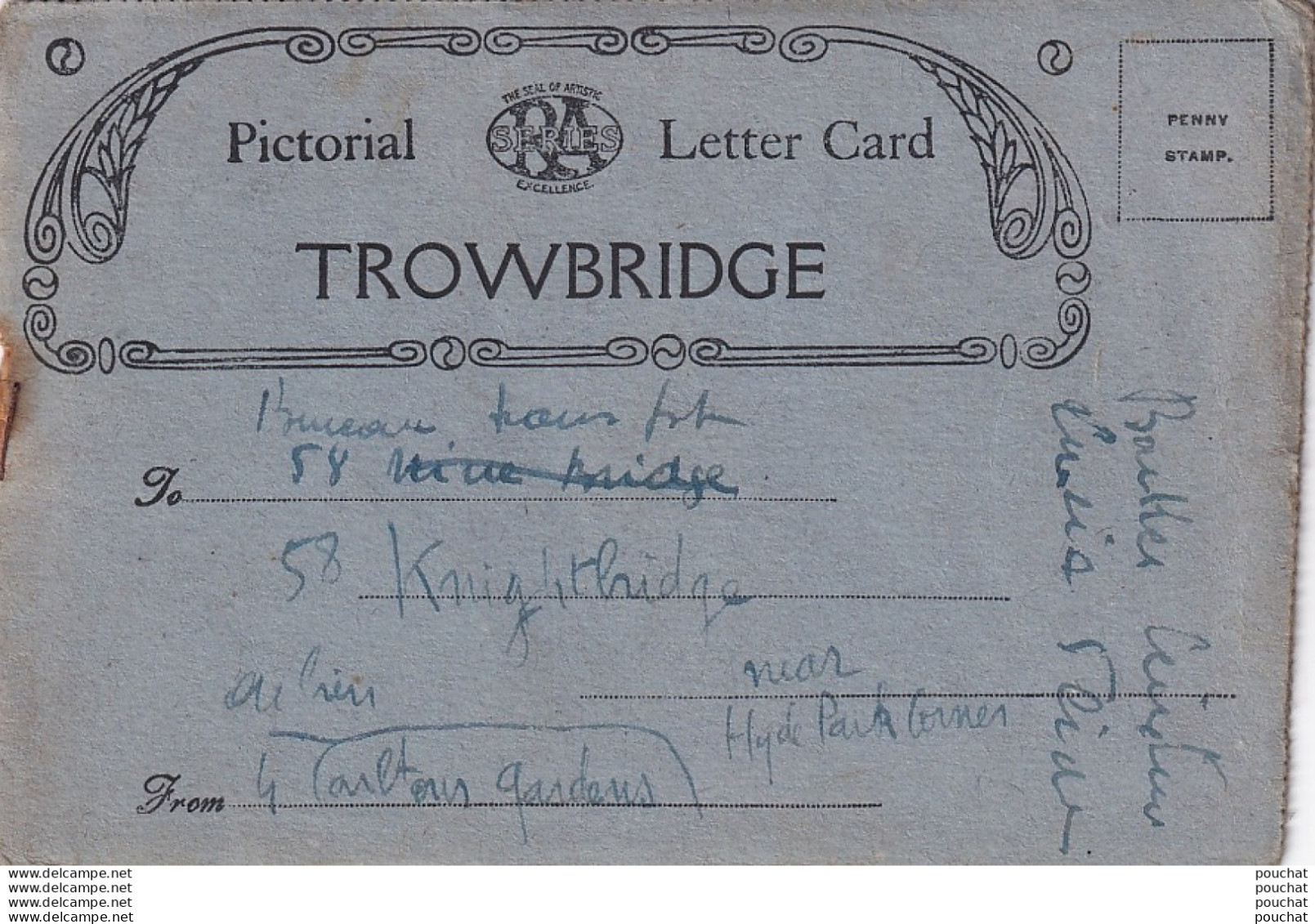 J20- TROWBRIDGE -  LETTER CARD - G. W. ROSE - 8 VUES ( CARTE LETTRE  - TOUS LES SCANS) - Autres & Non Classés