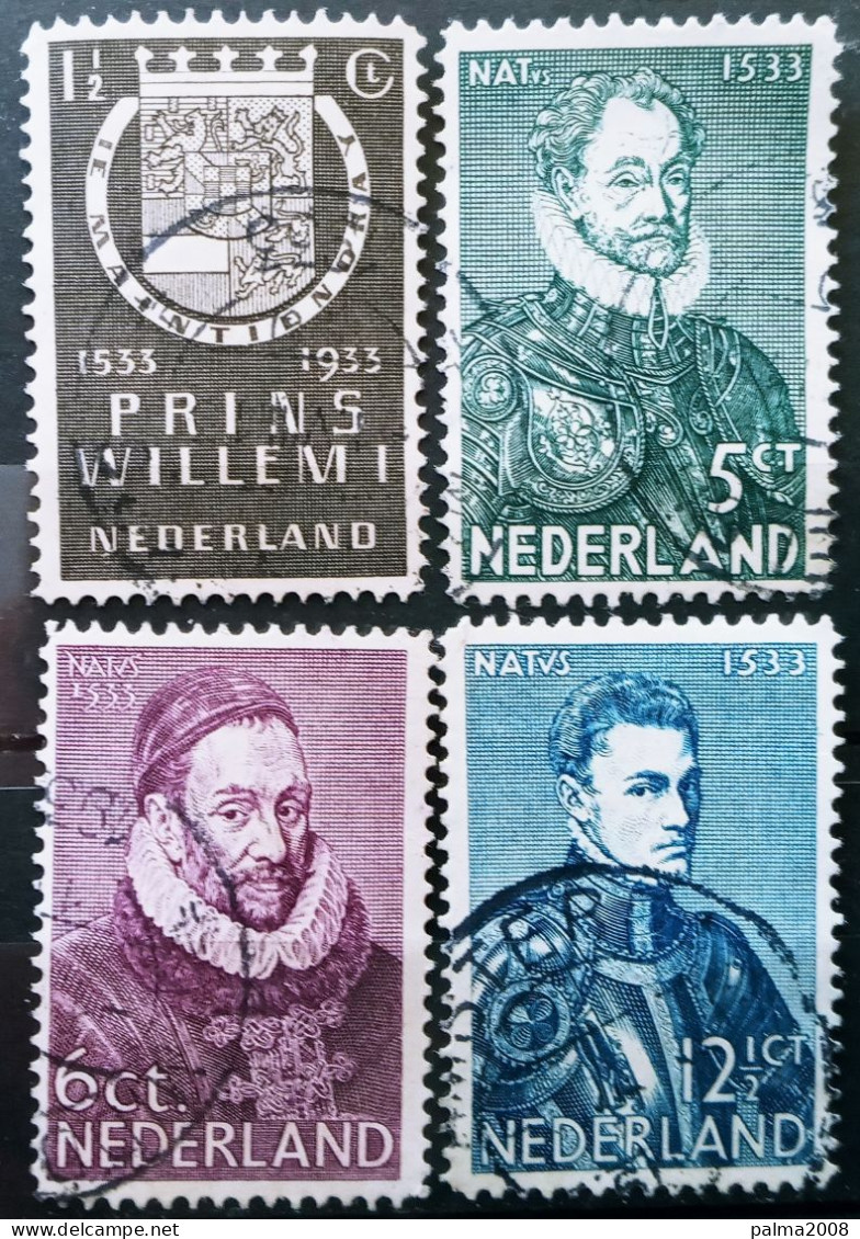 HOLANDA - IVERT 249/52 USADOS - 4º CENT. NACIMIENTO DE GUILLERMO I EL TACITURNO - LOS DE LA FOTO - Used Stamps