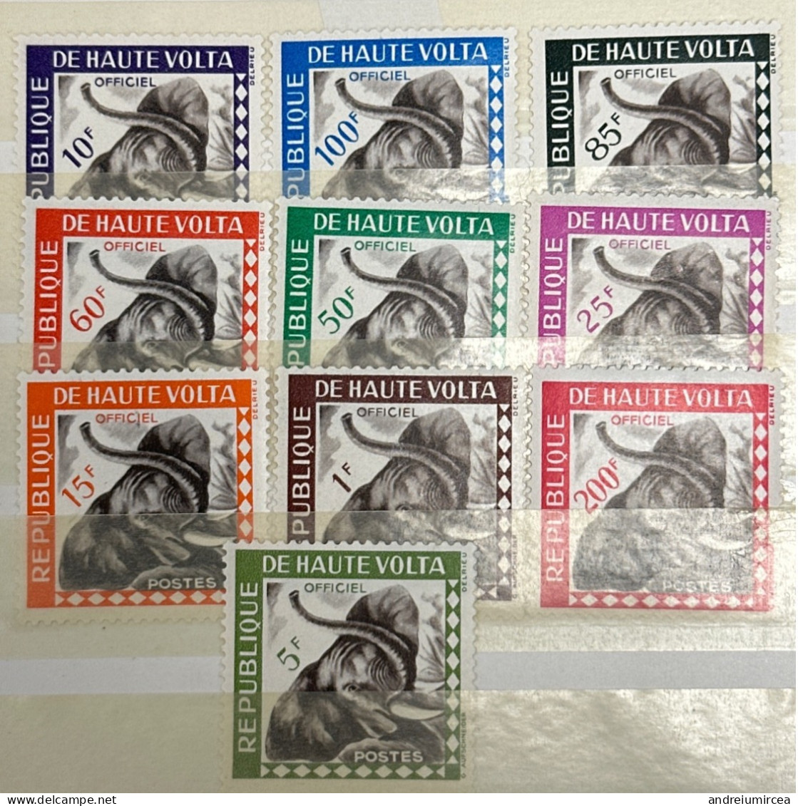 1974 Haute Volta MNH Officiel Eléphants - Alto Volta (1958-1984)