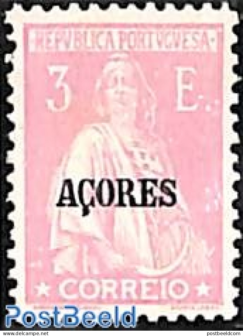Azores 1921 3E, Stamp Out Of Set, Mint NH - Azores
