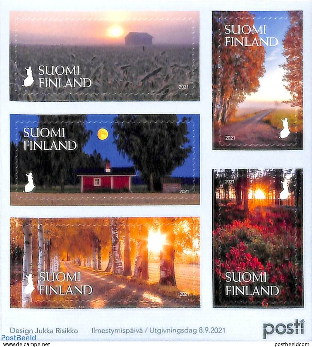 Finland 2021 Autumn 5v M/s S-a, Mint NH, Nature - Trees & Forests - Ungebraucht