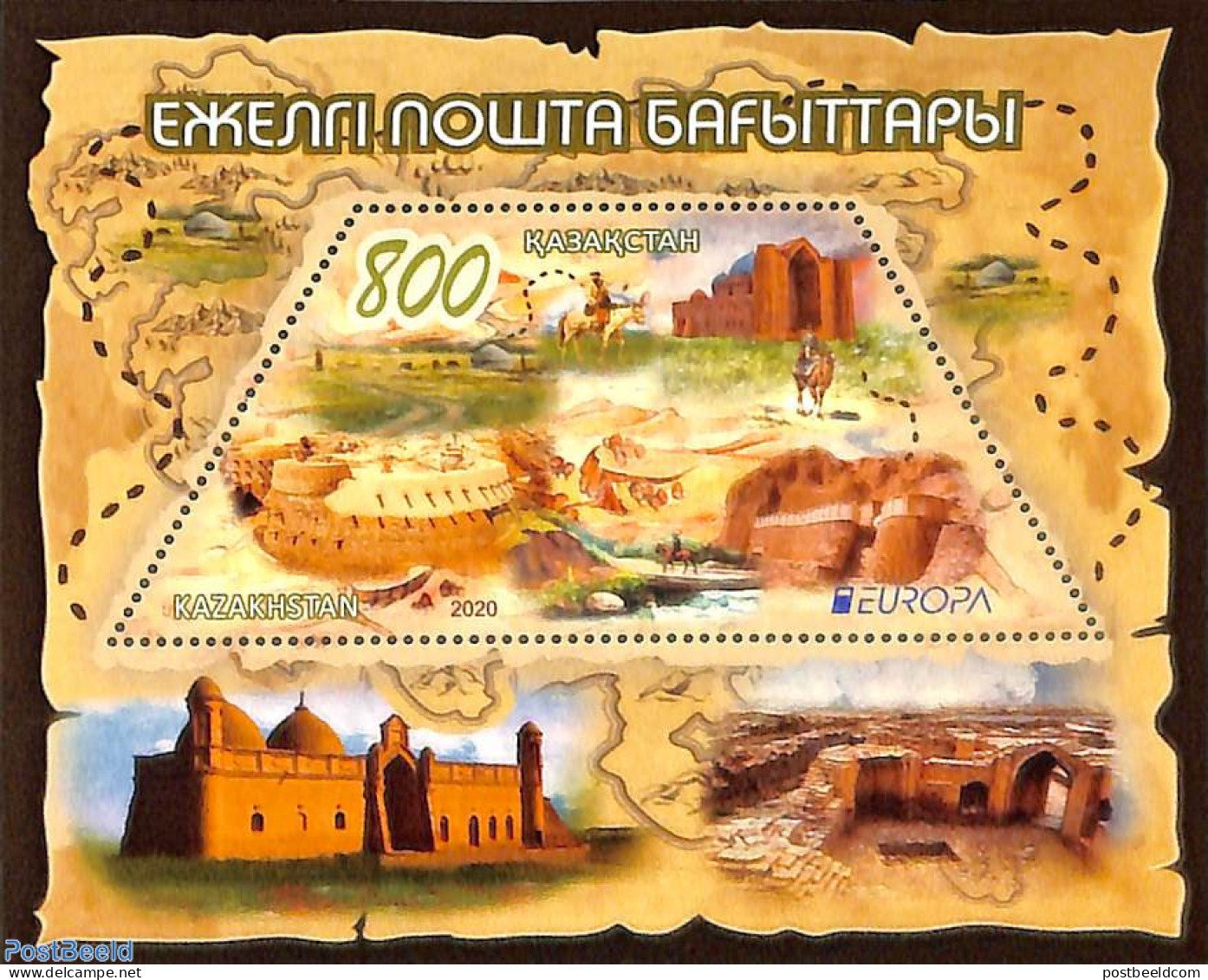 Kazakhstan 2020 Europa, Old Postal Roads S/s, Mint NH, History - Europa (cept) - Post - Poste