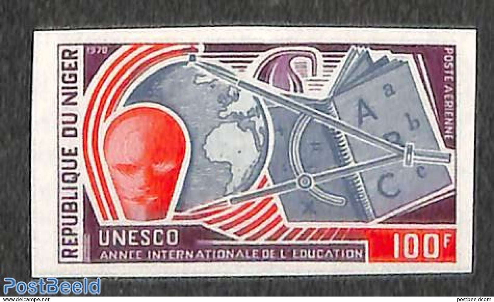 Niger 1970 Int. Education Year 1v, Imperforated, Mint NH, Science - Various - Education - Maps - Geography