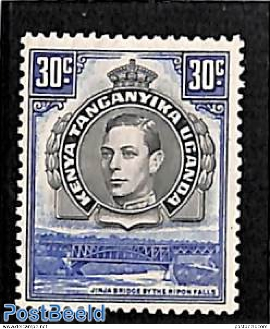 East Africa 1938 30c, Perf. 13.25, Stamp Out Of Set, Unused (hinged), Art - Bridges And Tunnels - Puentes