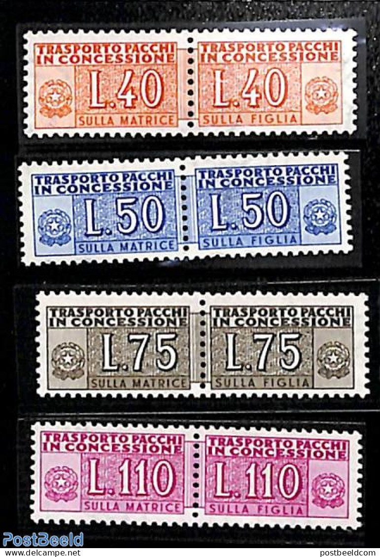 Italy 1953 Parcel Transport In Concession 4v, Mint NH - Andere & Zonder Classificatie