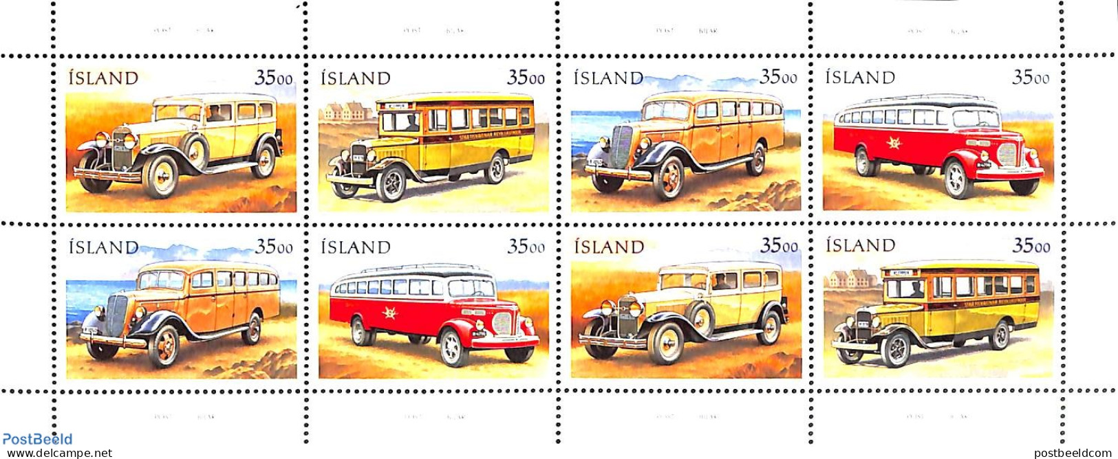 Iceland 1996 Postal Cars M/s, Mint NH, Transport - Automobiles - Ungebraucht