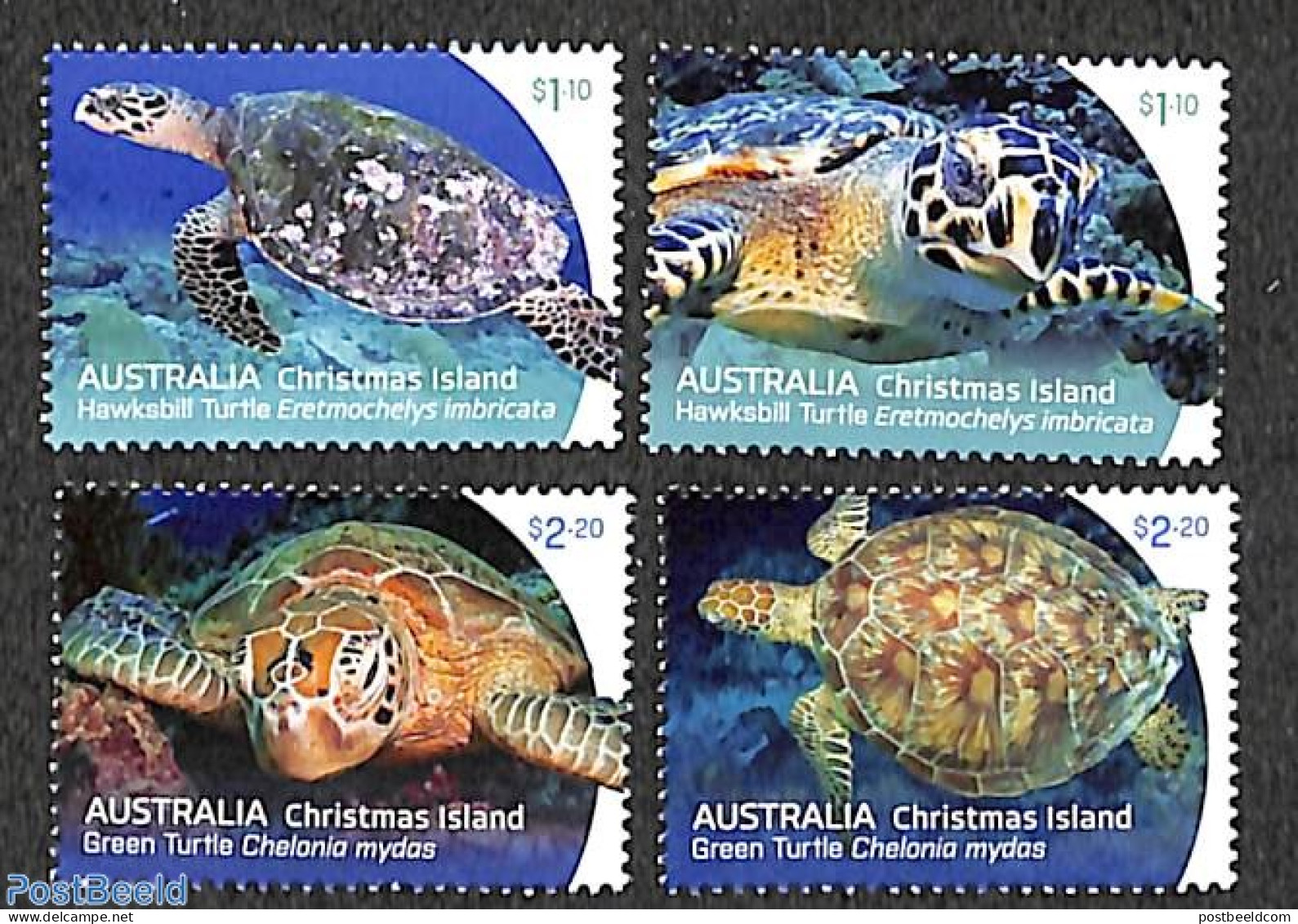 Christmas Islands 2021 Turtles 4v, Mint NH, Nature - Reptiles - Turtles - Christmas Island