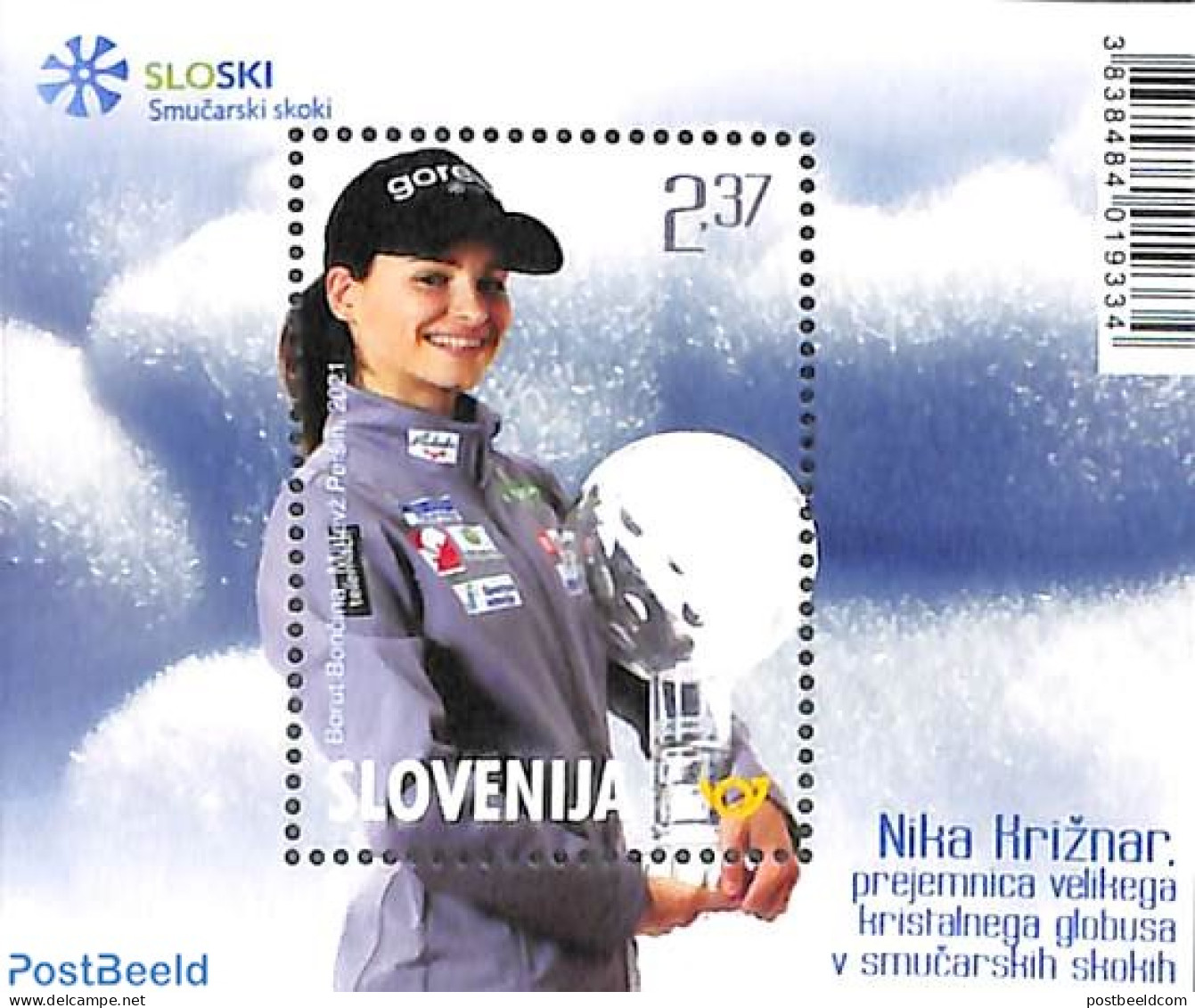 Slovenia 2021 Nika Kriznar, Mint NH, Sport - Skiing - Sport (other And Mixed) - Sci