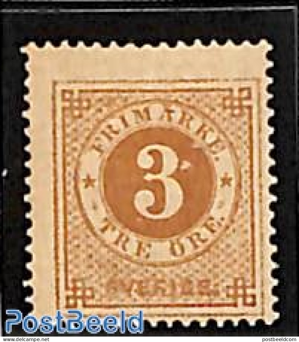 Sweden 1872 3o, Perf. 14, Unused, Unused (hinged) - Unused Stamps