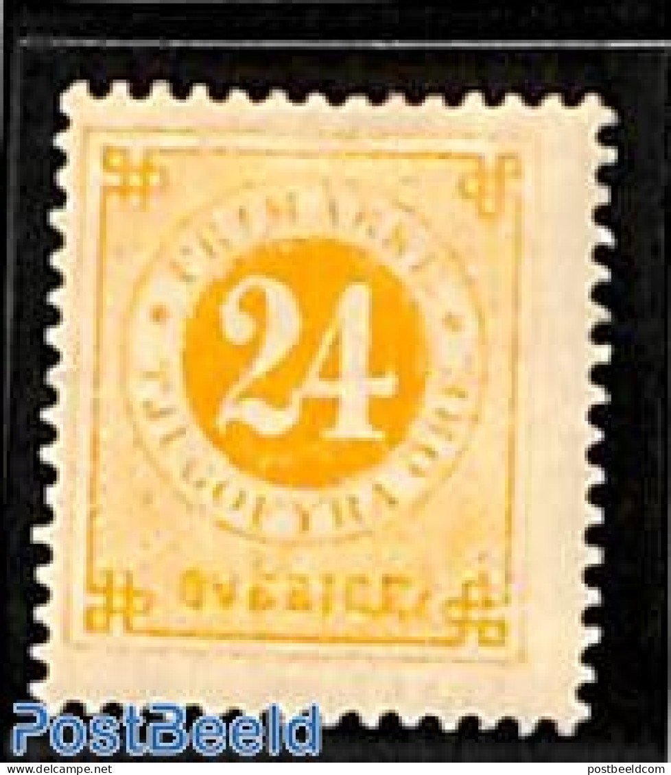 Sweden 1877 24o, Perf. 13, Unused, Unused (hinged) - Ungebraucht