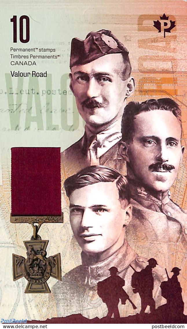 Canada 2021 Valour Road Booklet S-a, Mint NH, History - Decorations - Militarism - Nuevos
