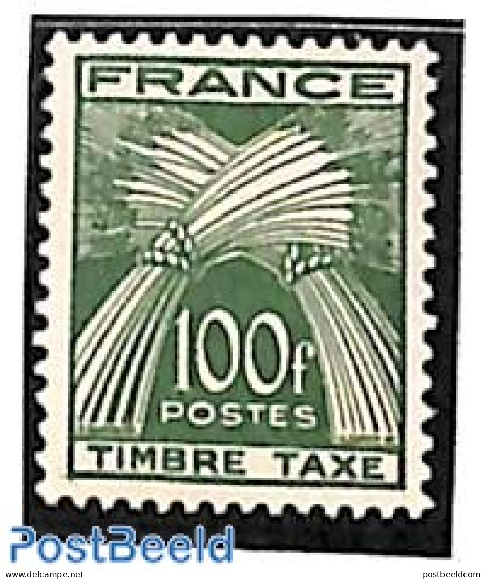 France 1953 Postage Due, 100Fr, Stamp Out Of Set, Mint NH - Sonstige & Ohne Zuordnung