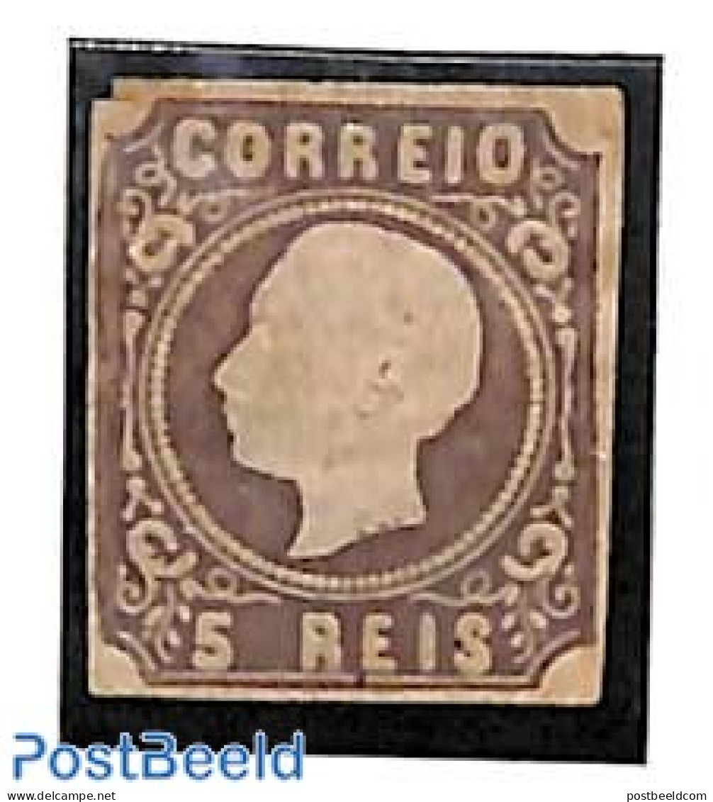 Portugal 1862 5R Brown, Unused Hinged, Unused (hinged) - Ongebruikt
