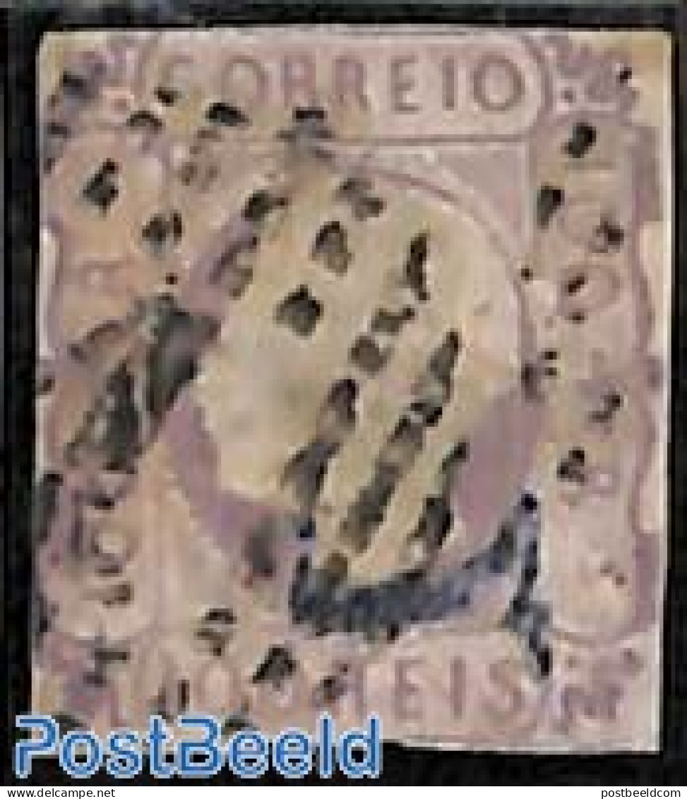 Portugal 1862 100R, Used, Short Margins, Used Stamps - Used Stamps