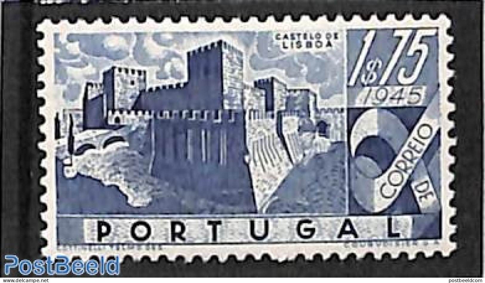 Portugal 1946 1.75E, Stamp Out Of Set, Unused (hinged), Art - Castles & Fortifications - Ungebraucht