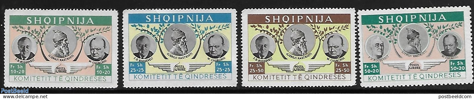 Albania 1952 Without 1952, Private Issue. Not Valid For Postage., Mint NH, History - Various - Politicians - Errors, M.. - Fouten Op Zegels