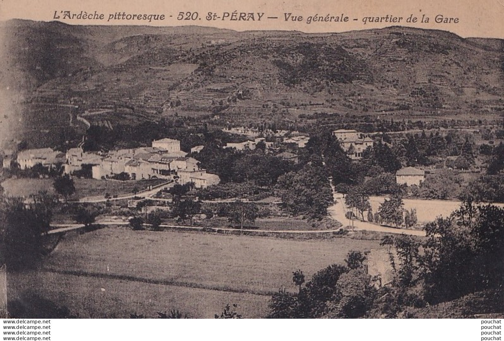 B9-07) SAINT PERAY (ARDECHE) VUE GENERALE - QUARTIER DE LA GARE  - ( 2 SCANS ) - Saint Péray